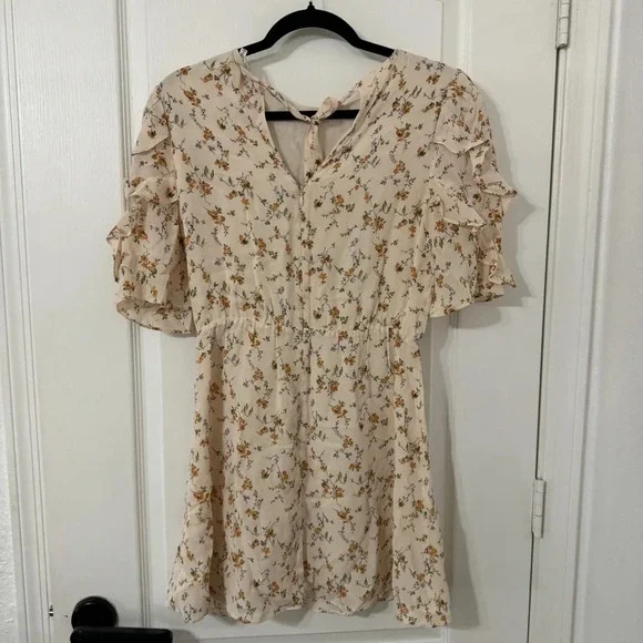 Reformation Malachi Dress Mini Ruffle Mini Dress Size 4 - Picture 6 of 10